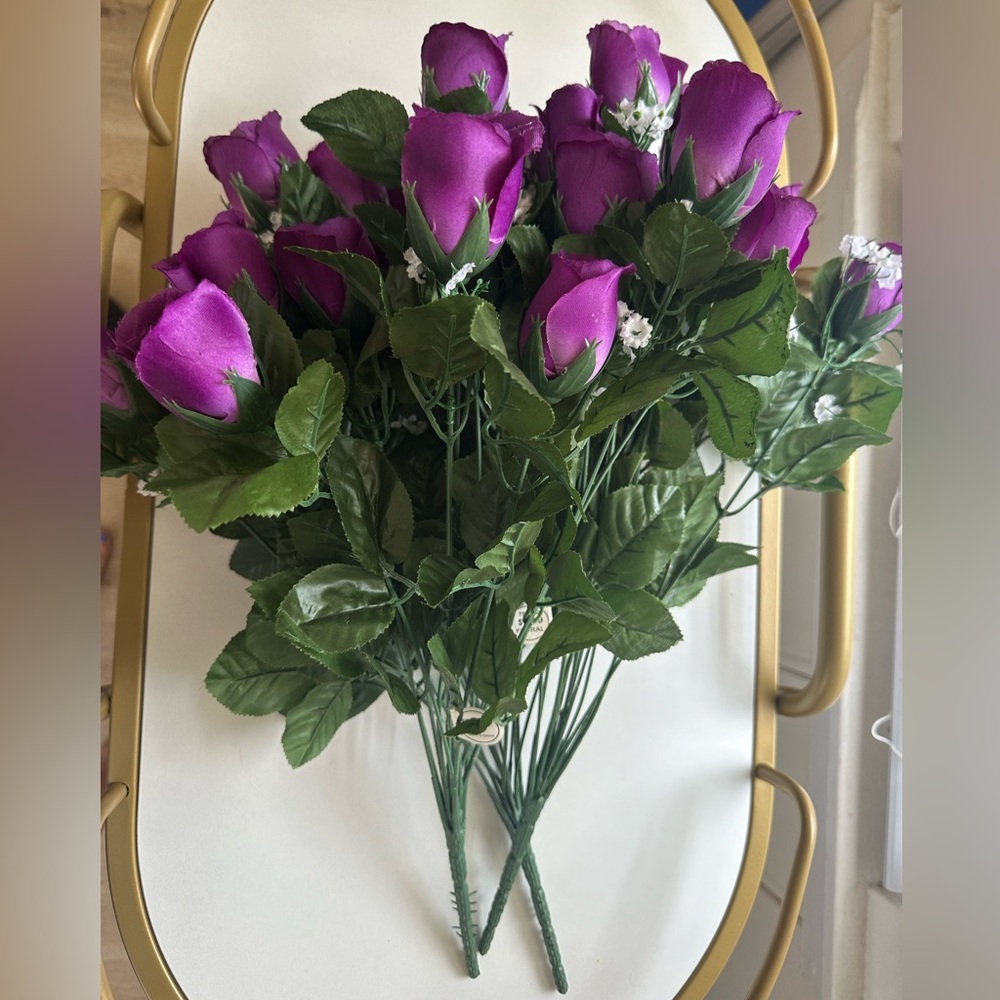 Faux Purple Roses 3 for price of 1!!